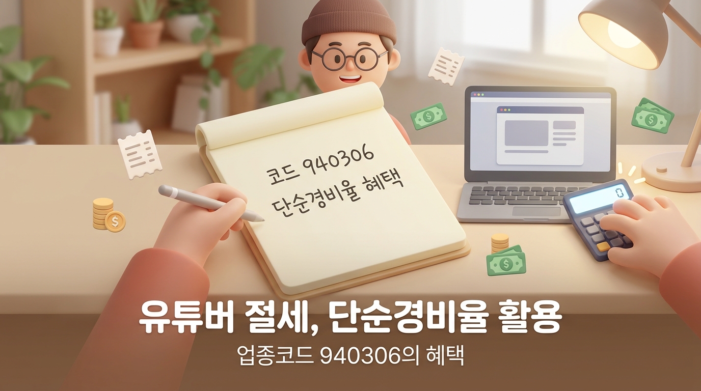 1인 유튜버 업종코드 940306 단순경비율 혜택 안내