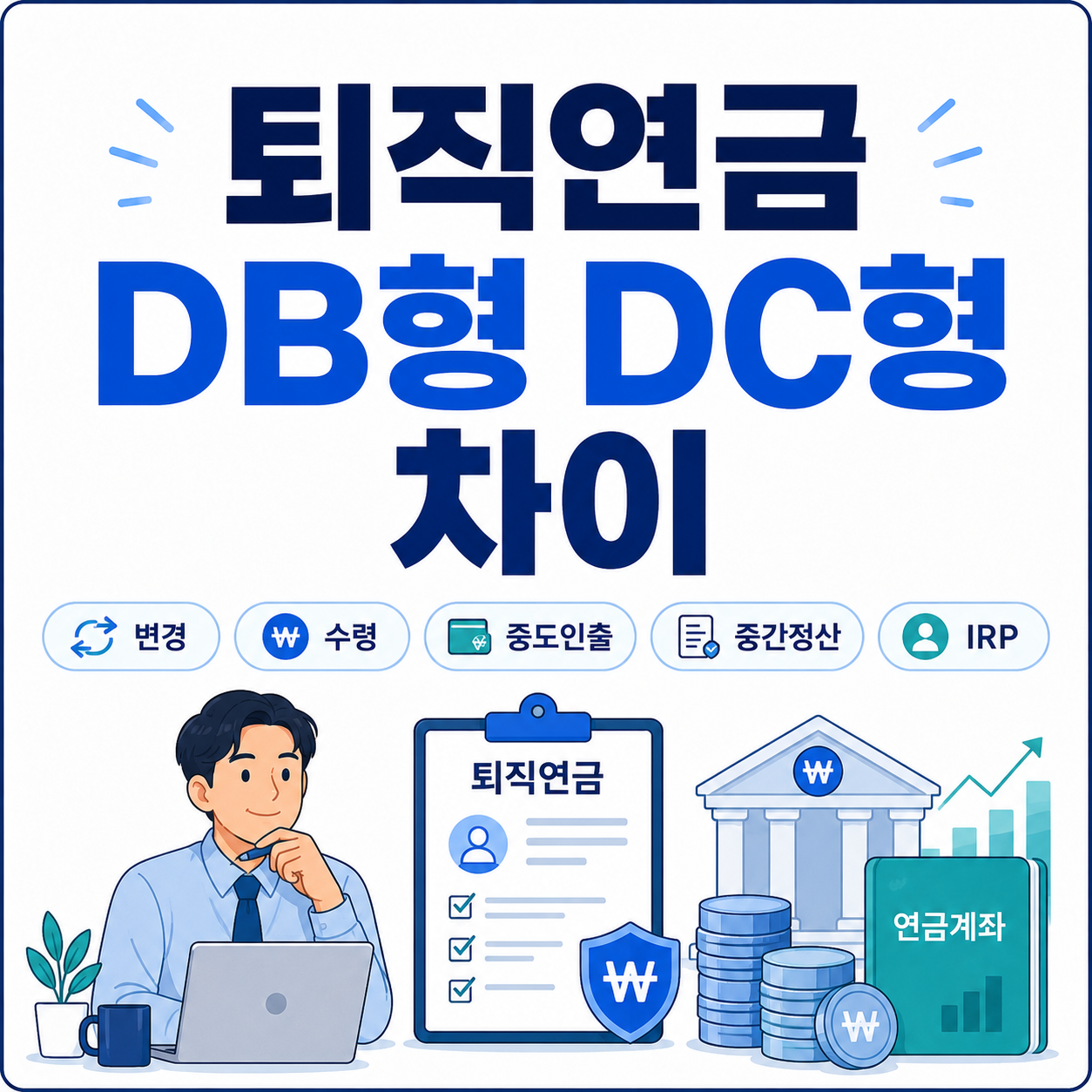 퇴직연금 DB형 DC형 차이｜변경·수령·중도인출 방법 정리