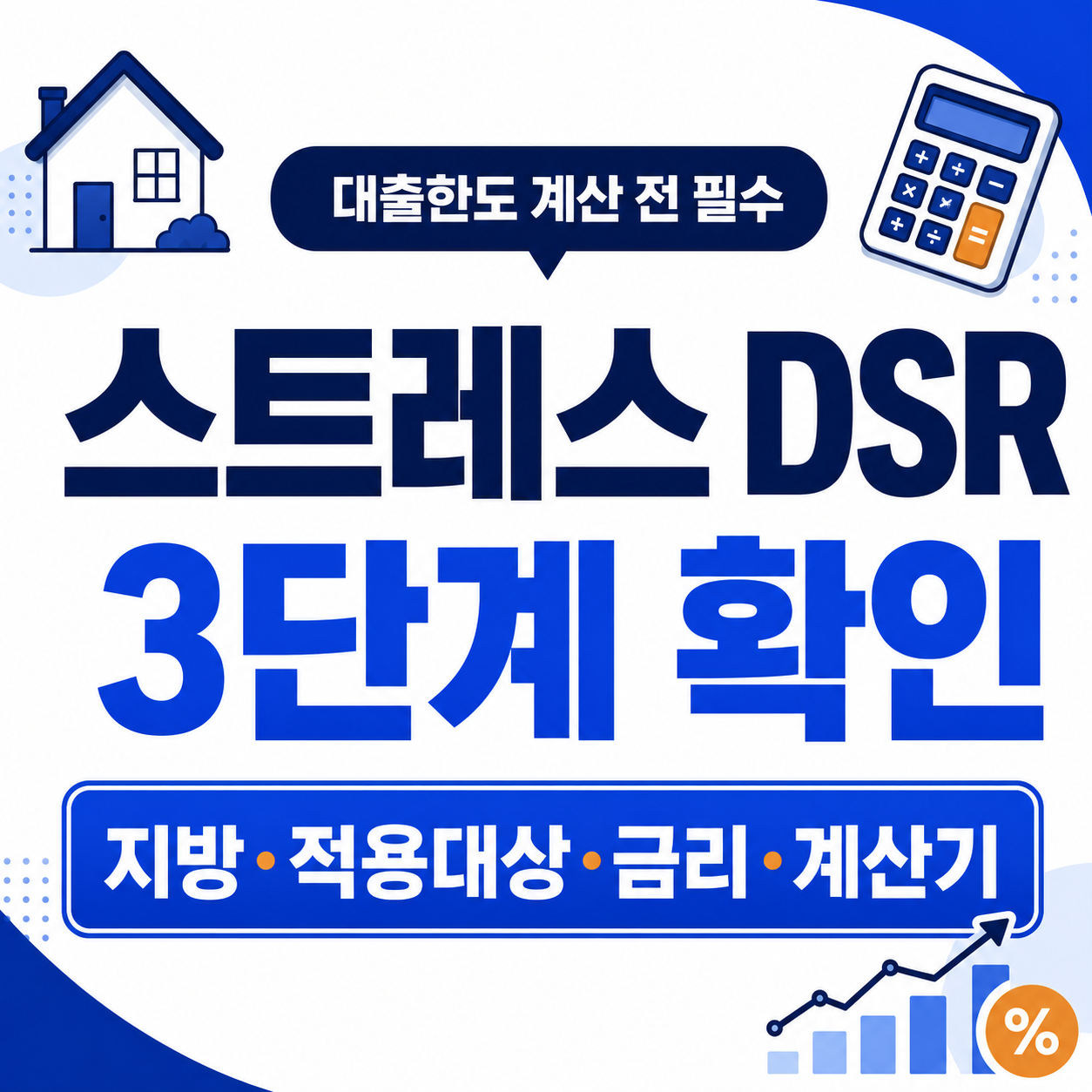 스트레스 DSR 3단계와 대출한도 계산을 크게 표시한 썸네일