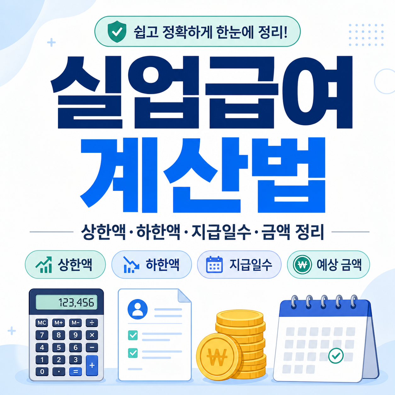 실업급여 계산법｜상한액·하한액·지급일수·금액 계산 정리