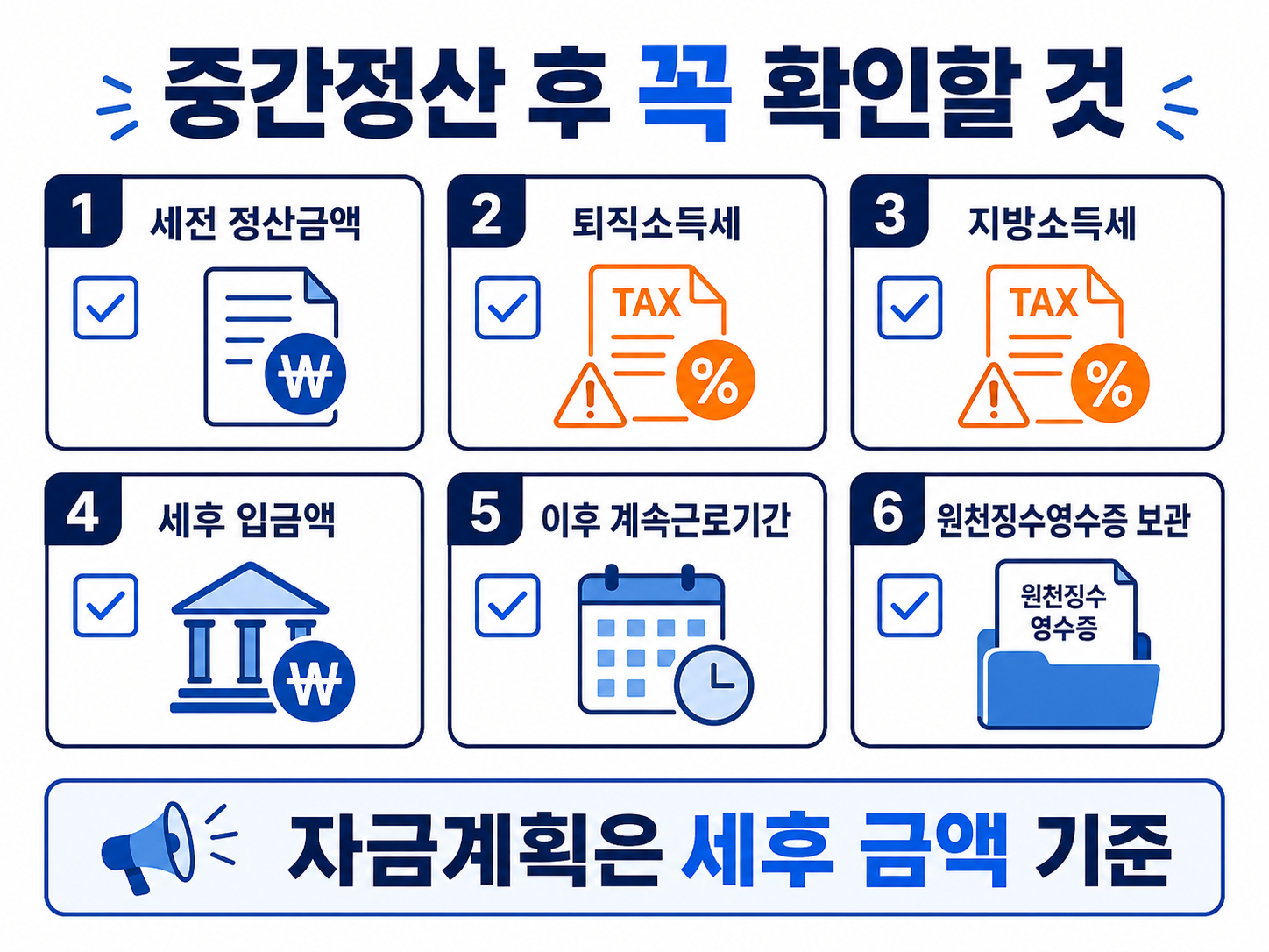 퇴직금 중간정산 세전 금액 퇴직소득세 지방소득세 세후 입금액 확인 항목