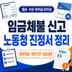 임금체불 신고와 노동청 진정서 준비자료를 크게 표시한 썸네일